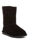 Bearpaw Emma Short Genuine Sheepskin Lined Boot In Black Ii