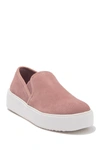 Steve Madden Rogue Platform Slip-on Sneaker In Blush Suede