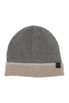 Bruno Magli Cashmere Colorblock Jersey Knit Beanie In 026grycm