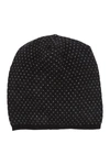 Portolano Slouchy Patterned Cashmere Beanie In Black/yogi Ivory