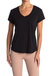 Free Press V-neck Pocket T-shirt In Black