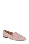 Marc Fisher Ltd Enaba Loafer In Pink Croco Leather