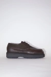 ACNE STUDIOS Leather derby shoes Coffee brown