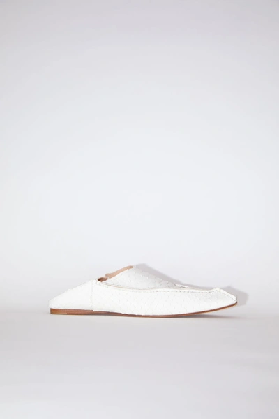 Acne Studios 真皮拖鞋 灰白色 In Leather Slippers