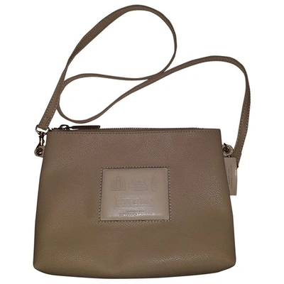Pre-owned Fendissime Leather Clutch Bag In Beige