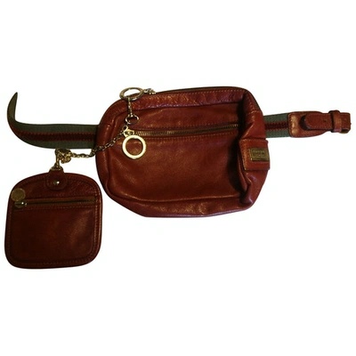 Pre-owned Fendissime Leather Clutch Bag In Brown