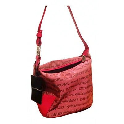Pre-owned Armani Collezioni Cloth Handbag In Pink