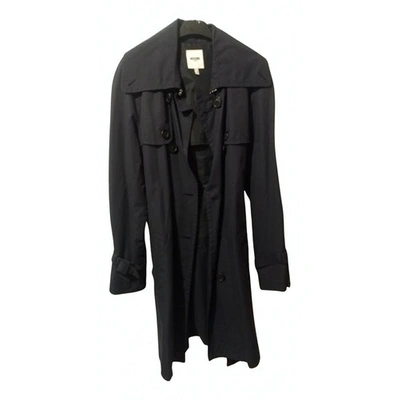 Pre-owned Moschino Cheap And Chic Trench Coat In Navy