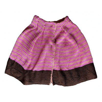 Pre-owned M Missoni Wool Mini Skirt In Multicolour