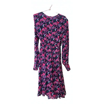 Pre-owned Msgm Silk Mid-length Dress In Multicolour