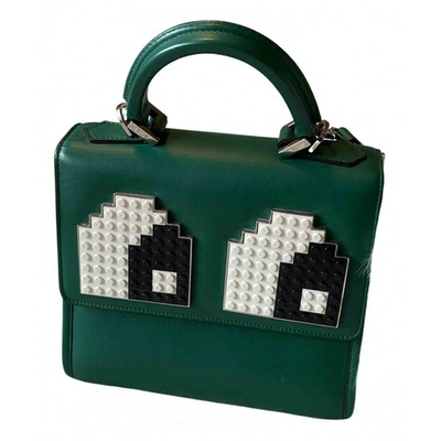 Pre-owned Les Petits Joueurs Green Leather Handbag