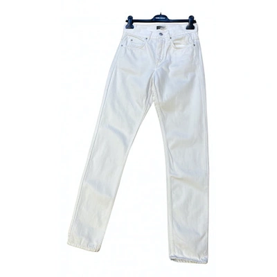 Pre-owned Isabel Marant White Cotton - Elasthane Jeans