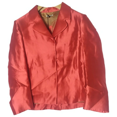 Pre-owned Miu Miu Silk Jacket In Red