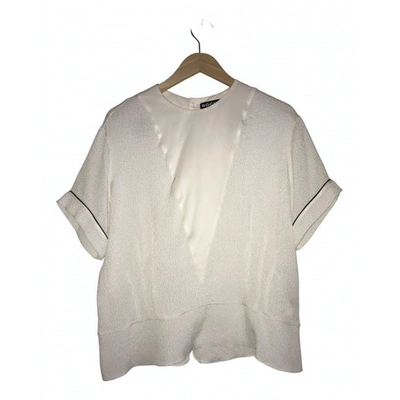 Pre-owned Rochas Silk Blouse In White