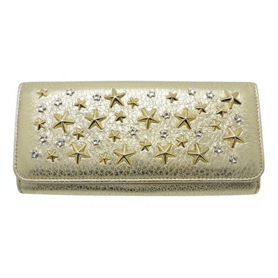 Pre-owned Jimmy Choo Leather Wallet In Gold