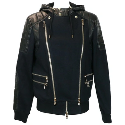 Pre-owned Balmain Leather Jacket In Multicolour