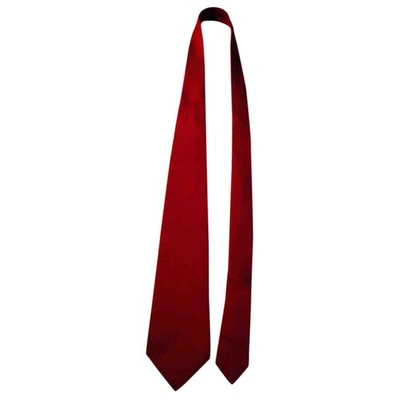 Pre-owned Corneliani Silk Tie In Red