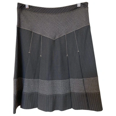 Pre-owned Moschino Cheap And Chic Wool Mid-length Skirt In Brown