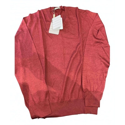Pre-owned Cruciani Cashmere Pull In Burgundy