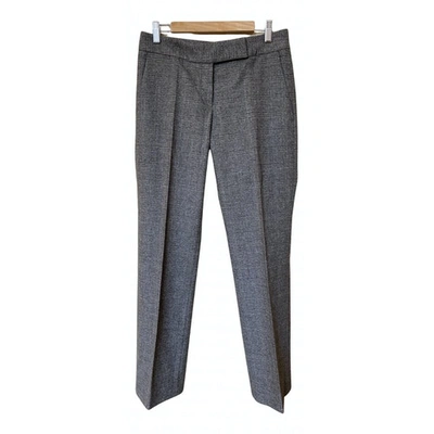 Pre-owned Hugo Boss Wool Slim Pants In Grey
