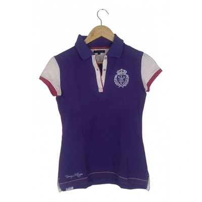 Pre-owned Tommy Hilfiger Purple Cotton Top