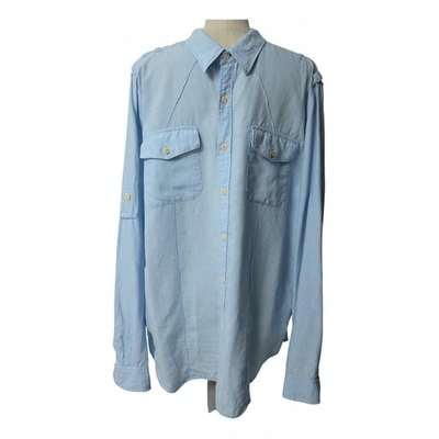 Pre-owned Polo Ralph Lauren Linen Shirt In Blue