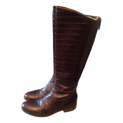 Pre-owned Hobbs Leather Boots In Brown