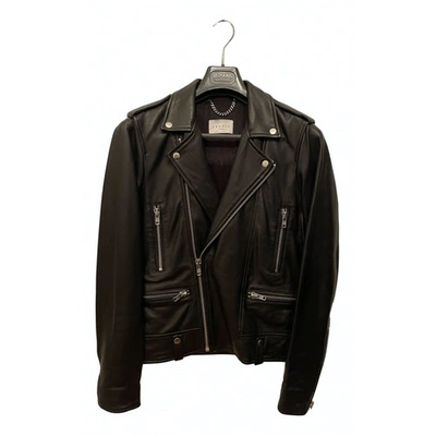 Pre-owned Sandro Black Leather Jacket