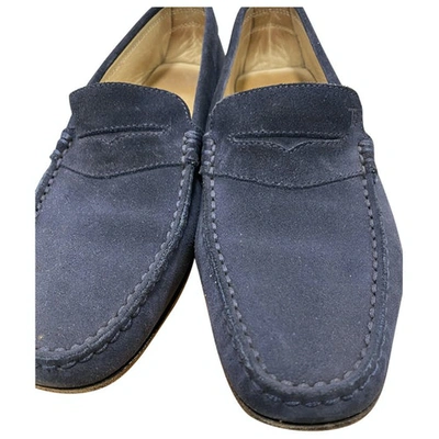 Pre-owned Tod's Flats In Blue