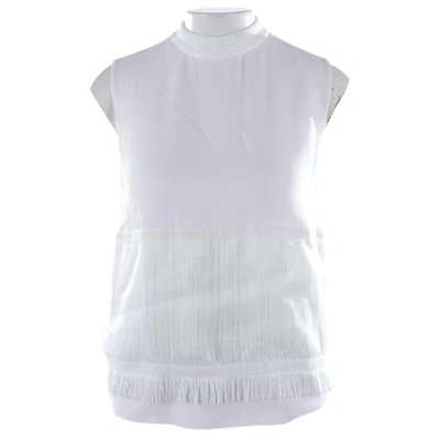 Pre-owned Maison Margiela Silk Top In White