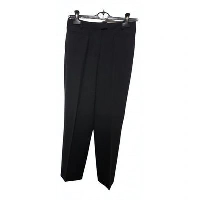 Pre-owned Etro Wool Straight Pants In Anthracite