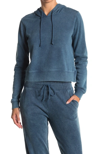 Threads 4 Thought Rose Mineral Wash Crop Hoodie In Dkblue