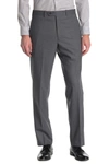Jb Britches Wool Blend Flat Front Trousers In Grey