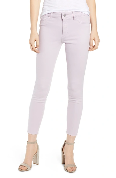 Dl 1961 Florence Instasculpt Raw Hem Crop Skinny Jeans In Orchid