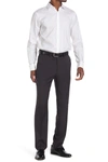 Haggar Comfort Stretch Straight Cut Pants In Charcoal