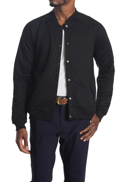 Sovereign Code Princeton Quilted Bomber Jacket In Black