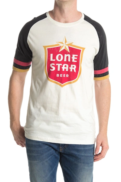 American Needle Remote Control Lone Star Short Sleeve Tee In Dove White/black