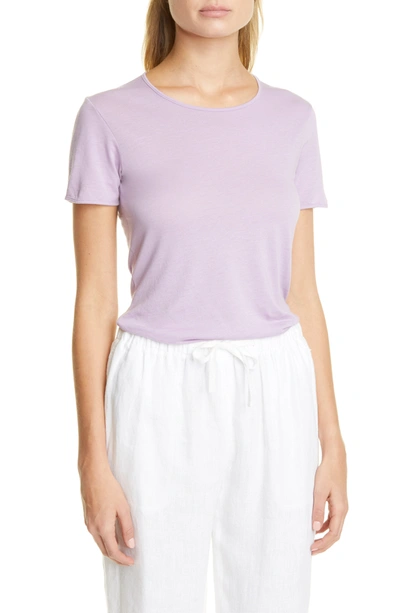 Vince Pima Cotton Blend Tee In Lily Stone