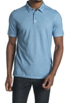 John Varvatos Short Sleeve Polo In Pond Blue