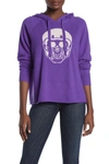 Skull Cashmere Collegiate  Hoodie In Purple/chalk