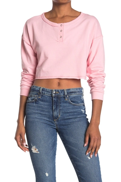 Abound Crop Sweatshirt In Pink Candy