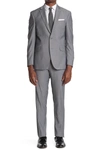 Kenneth Cole Reaction Grey Check Two Button Notch Lapel Slim Fit Suit In 031med Gre