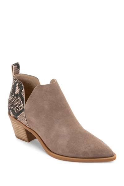 Dolce Vita Samba Ankle Bootie In Dk Taupe Multi Suede