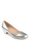 Journee Collection Saar Kitten Heel Pump In Silver