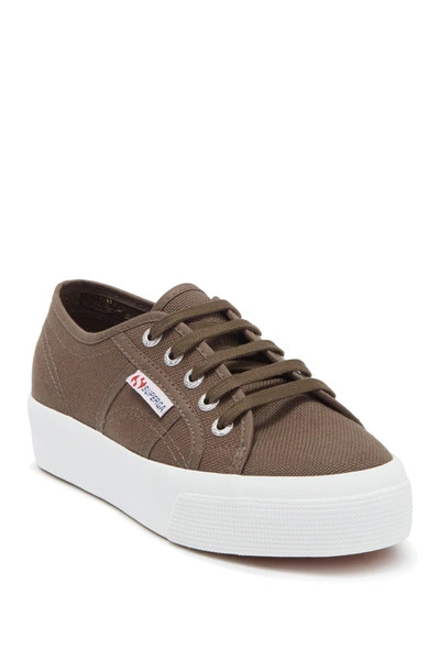 Superga Cotu Platform Sneaker In Military