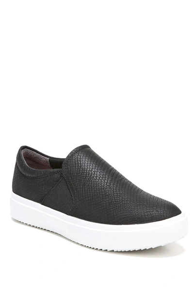 Dr. Scholl's Wander Up Snake Embossed Slip-on Sneaker In Black Snake