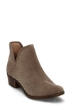 Lucky Brand Baley Bootie In Brindle Suede
