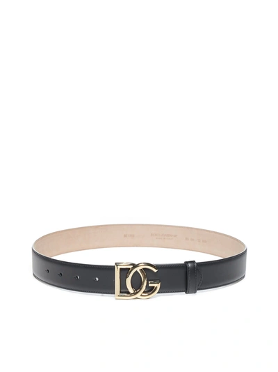 Dolce & Gabbana Logo Belt In Nero