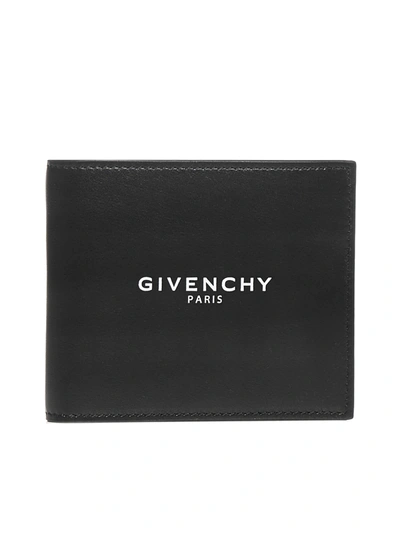 Givenchy Logo Leather Bifold Wallet In Black