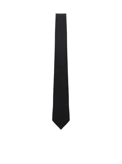 Tagliatore Twill Tie In Black